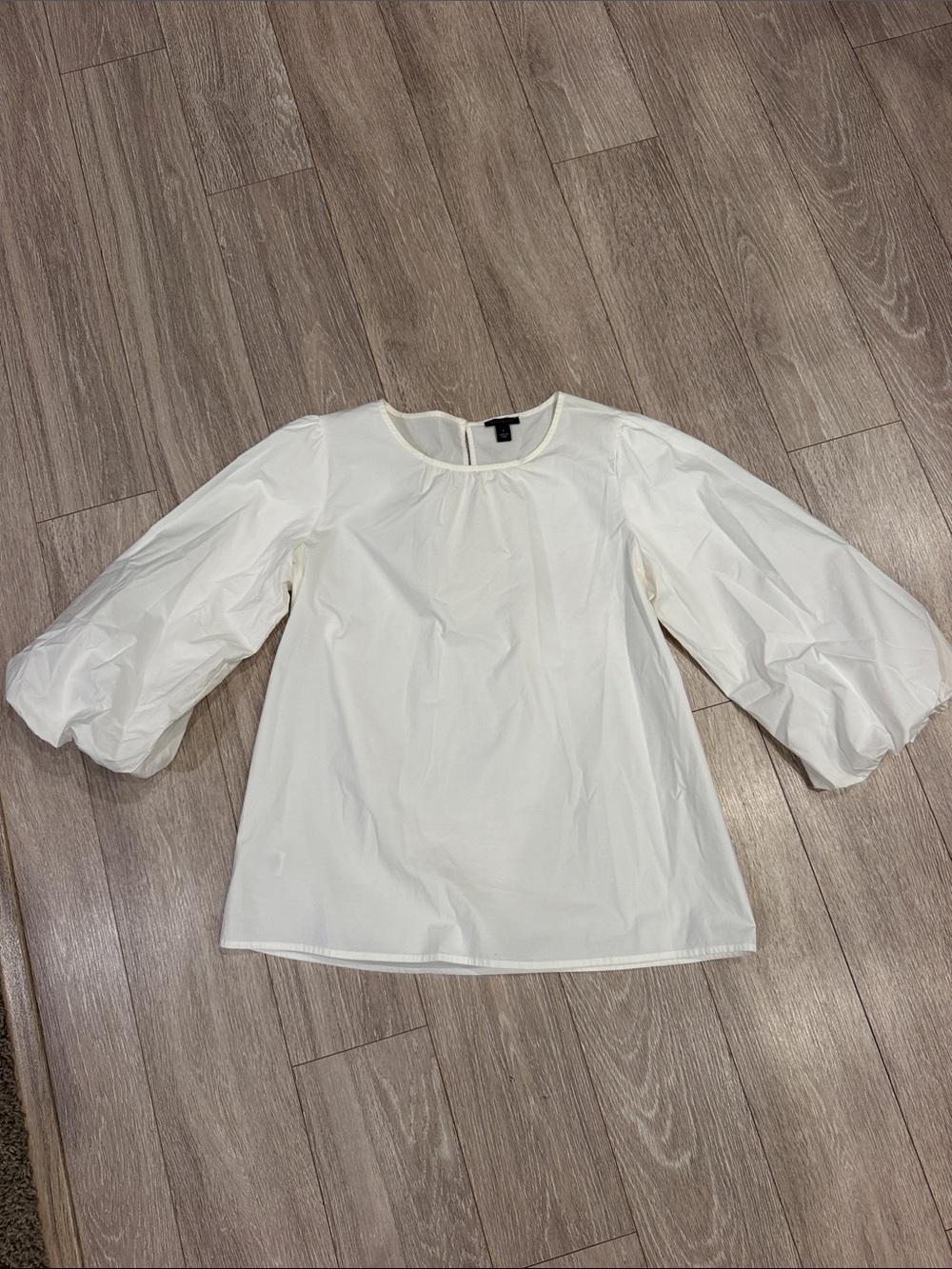 Ann Taylor Cream Puff Sleeve Blouse